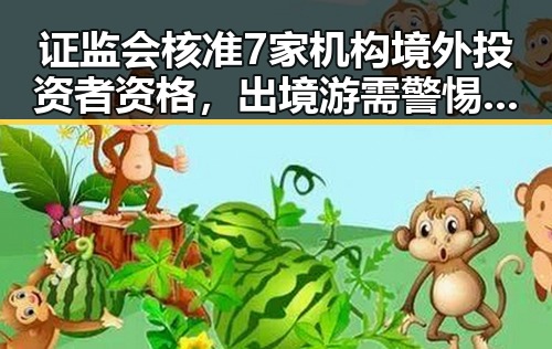 证监会核准7家机构境外投资者资格，出境游需警惕敏感设施拍摄风险