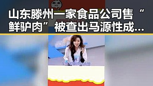 山东滕州一家食品公司售“鲜驴肉”被查出马源性成分引发热议国产吃瓜视频关注